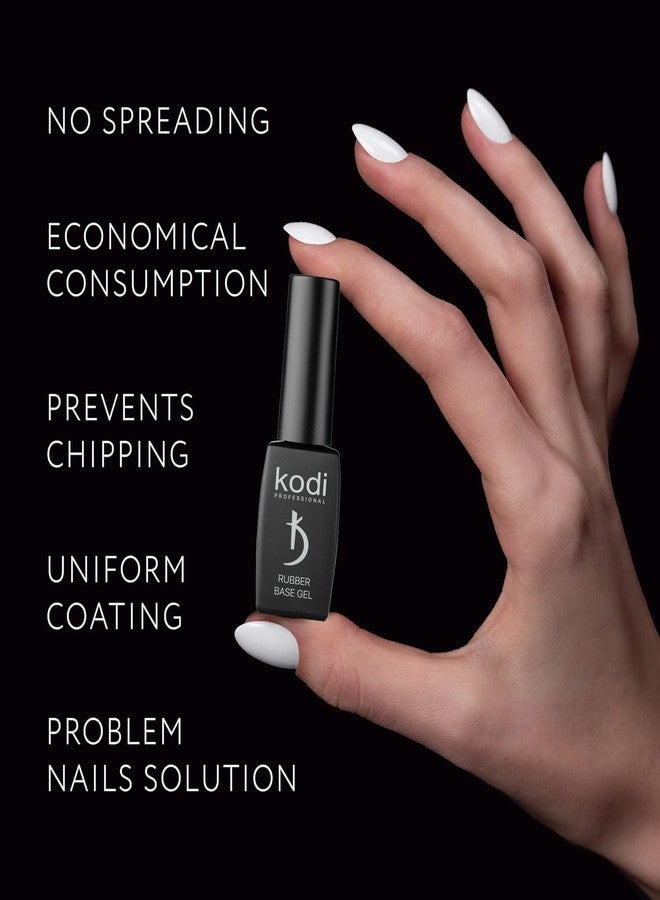 kodi professional Rubber Base Gel Soak-Off Gel Polish Base for Natural Nails | Strong Adhesion & Flexibility (Clear 8ml (0.27 fl oz)) - Image 2